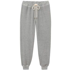 THE GREAT. Cropped sweatpants in Varsity Grey